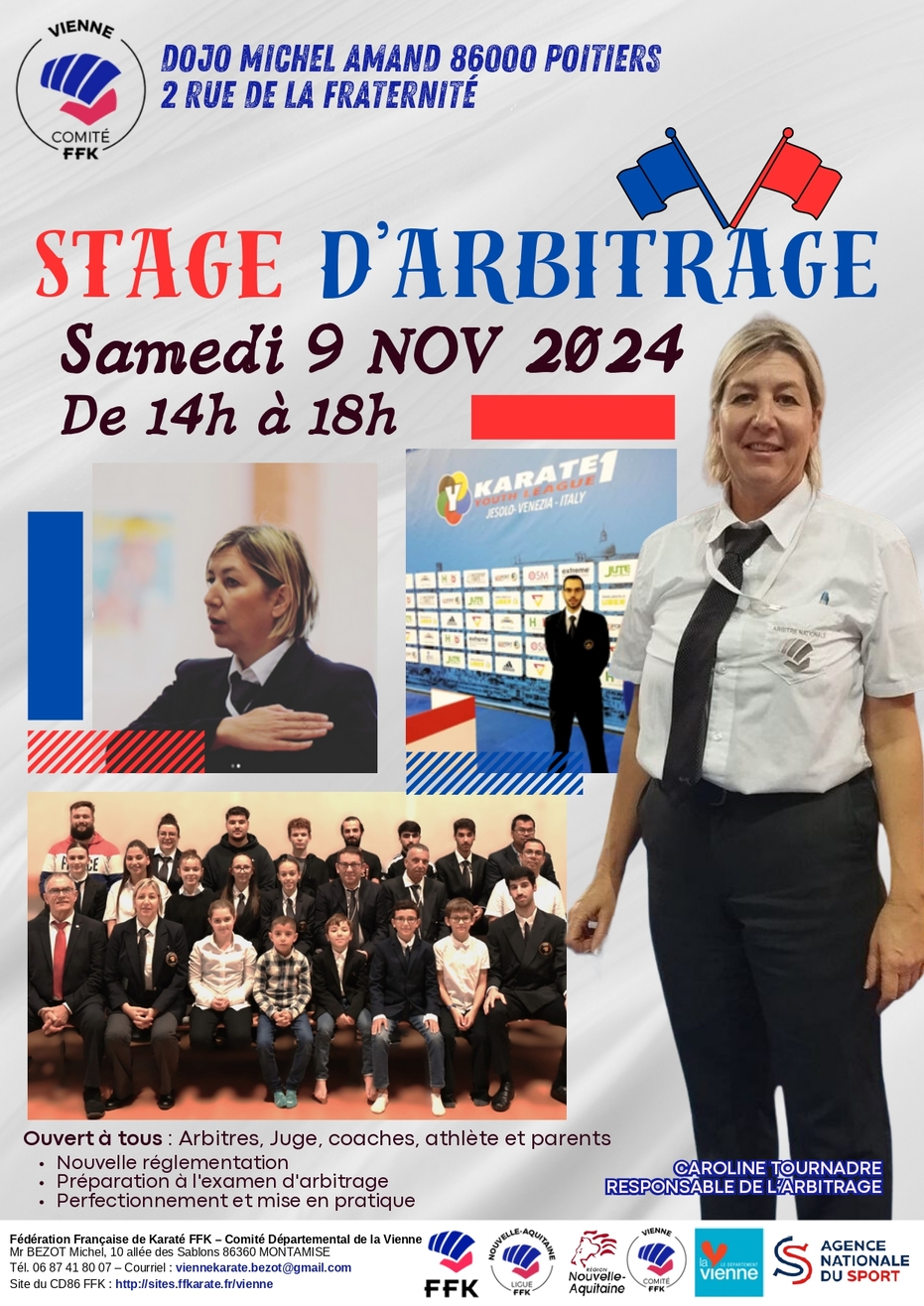 STAGE D’ARBITRAGE Samedi 9 NOV 2024